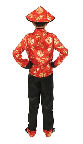 P'TIT CLOWN — Costume Nouvel An chinois enfant rouge 10-12 ans – Image 2