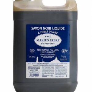 MARIUS FABRE - Bidon Savon Noir Liquide à l'Huile d'Olive - Nettoyant Multi-Usages, 100% d'Origine Naturelle - Fabrication Traditionnelle - Certifié Ecocert - Origine France Garantie - 5L