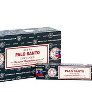 Satya Nagchampa Aroma de palo Santo varillas de incienso Agarbatti - Pack de 12 cajas (15 mm CADA)-180 mm...