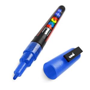 Posca PC-3ML Marqueur de peinture à paillettes bleu