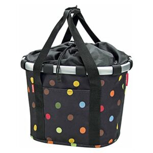 KlickFix Mixte 0303do Panier pliable pour guidon Klickfix, Multicolore - Dots (pois colorés), 35 x 28 5 cm EU