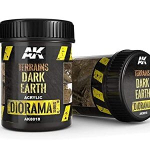 AK INTERACTIVE Terrain — Pâte de Texture Dark Earth 250ml