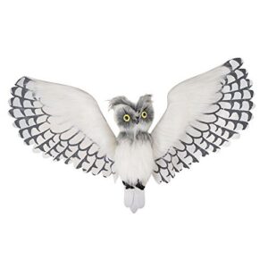 Chouette Plumes Blanches ANIMÉE 1M - Décoration spécial Halloween - Thème(s) :