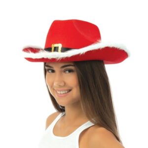 Alternative view of P'TIT CLOWN — Chapeau de cowboy de Noël rouge