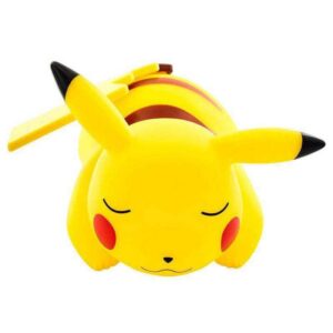 Teknofun - Figurine Lumineuse Pokémon - Pikachu Endormi - 15 Cm - Figurine avec lampe LED- Inclus 2 Modes d'Eclairage - Piles 3xAAA Non Incluses - Jaune- À partir de 6 ans - 811360