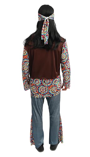 P'TIT CLOWN — Déguisement Hippie Enfant Bleu – Image 2