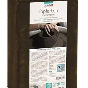 Argile de potier noir 5kg sans chamotte