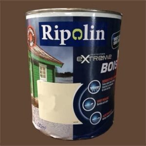 RIPOLIN - Peinture pour Bois Intérieur/Extérieur - Application facile : sous-couche intégrée - Protège des agressions extérieures (pluie, neige, UV) - Bloque les remontées du bois (tanins, fibres) - S