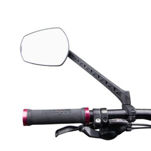 ZEFAL Espion E80 Gauche - Retroviseur Velo Electrique - Accessoire Velo Electrique Pour Améliorer la Visibilité - Montage Guidon - 146 g - 80 cm2 - Fabriqué en France, Noir