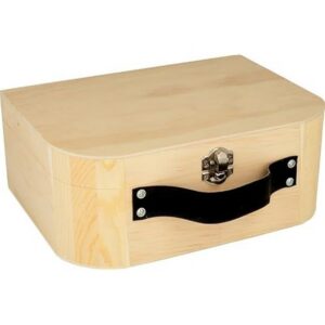 Artemio 14001465 Valisette en Bois, 23 x 17 x 9 cm Anse Simili Noire
