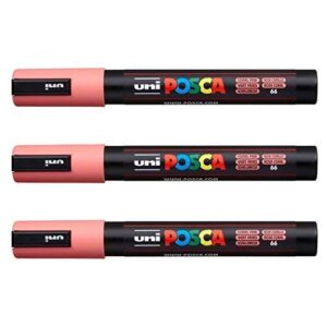 Posca Lot de 3 marqueurs PC-5M Uni-Ball (gamme complète de 35 couleurs disponibles)