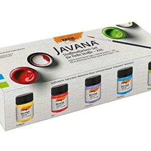 KREUL Javana Stoffmalfarben für helle Stoffe Set XXL 5 x 50 ml
