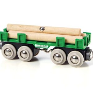 BRIO World - 33696 - Wagon Convoyeur de Bois - Accessoire pour Circuit de Train en Bois - avec connexions aimantées - Jouet pour garçons et Filles dès 3 Ans