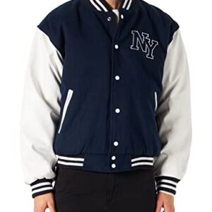 NY BASEBALL JACKE M.PATCH NAVY/WEISS