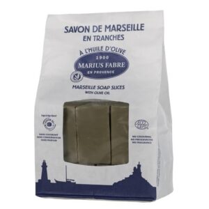 MARIUS FABRE - Savon de Marseille - A l'Huile d'Olive - Mains & Corps - 100% d'Ingrédients d'Origine Naturelle - Ecocert - Origine France Garantie - En Tranches, 1KG