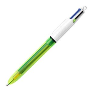 BIC 4 COULEURS FLUO STYLO BILLE - JAUNE POINTE 1.6