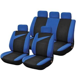 * Housse de 9 pcs BOLT Bleu* Panneaux latéraux mousse et polyester* Panneaux avant polyester mousse* Ouverture airbag