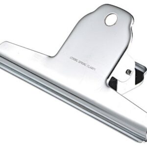 JPC Créations Boîte 12 pinces à dessin Spring clip chromées 100 mm Gris