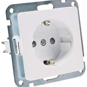 MILOS Schutzkontakt-Steckdose, weiß matt