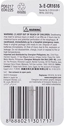 ENERGIZER — Pile Lithium CR1616 3 V – Image 3