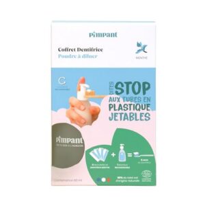 Coffret dentifrice menthe — 1 bouteille + 4 sticks