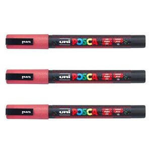 Posca - Marqueurs PC-3 M Uni-Ball - Gamme complète de 40 couleurs disponibles (Lot de 3)