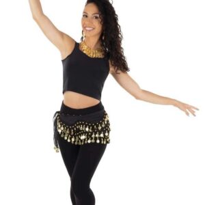 P'TIT CLOWN - 22700 - Set Bijoux Danseuse Orientale - Adulte - Ceinture, Collier, Boucles d'oreilles - Parfait pour Compléter Tenue Spectacle de Danse, Carnaval, Fête Costumée - Taille Unique