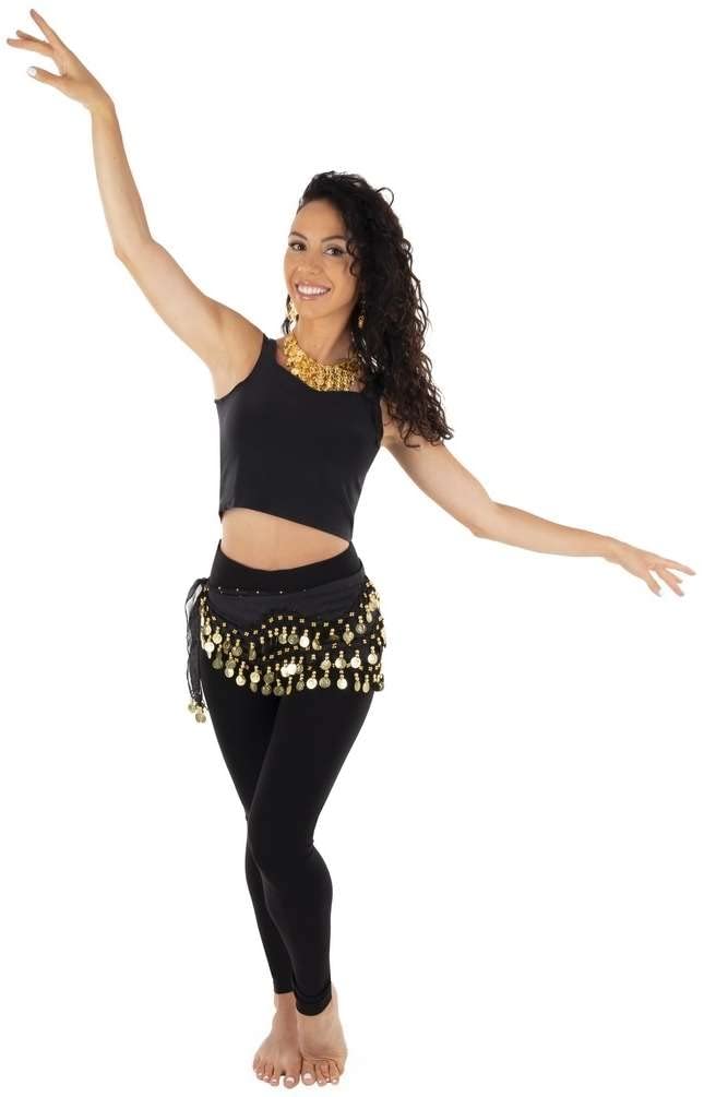 P'TIT CLOWN - 22700 - Set Bijoux Danseuse Orientale - Adulte - Ceinture, Collier, Boucles d'oreilles - Parfait pour Compléter Tenue Spectacle de Danse, Carnaval, Fête Costumée - Taille Unique