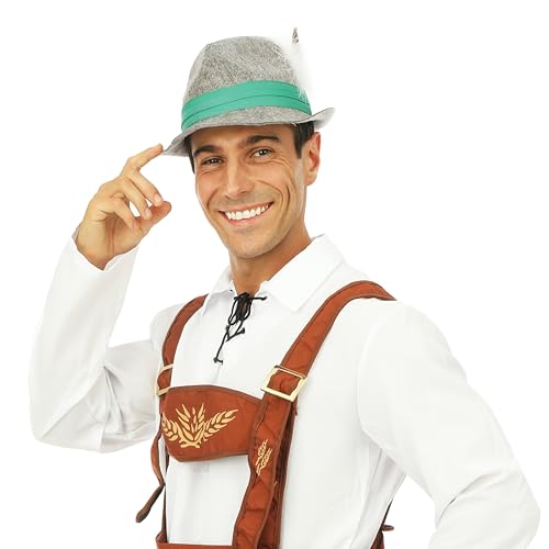 P’TIT CLOWN — Chapeau Bavarois Adulte Gris – Image 2