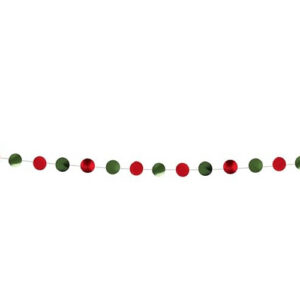P'TIT CLOWN — Guirlande de Noël disques métallisés 5 m