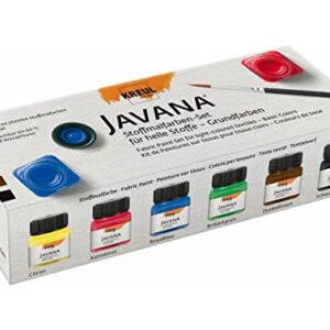 KREUL Javana Stoffmalfarben für helle Stoffe Set Grundfarben 6 x 20 ml