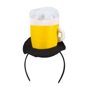 Boland 54244 – Serre-tête Prost, diadème avec verre à bière, accessoire pour fête populaire, costume, carnaval, fête à thème, jaune