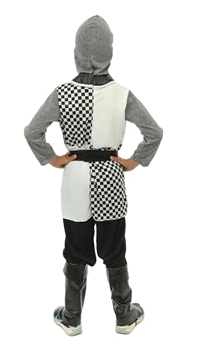 P'TIT CLOWN — Costume de chevalier enfant rouge 5-6 ans – Image 2