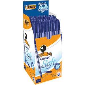 BIC CRISTAL SOFT BLEU BOITE DE 50PCS