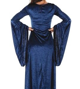 Alternative view of P'TIT CLOWN — Robe Médiévale Adulte Bleu S-M