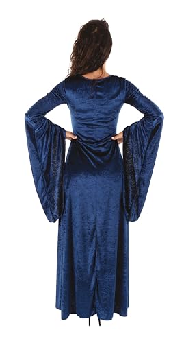 P'TIT CLOWN — Robe Médiévale Adulte Bleu S-M – Image 2
