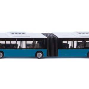 siku 3736, Bus Articulé MAN, 1:50, 2 Planches d'Autocollants Incluses, Métal/Plastique, Turquoise, Modèle réduit, Pneus en Caoutchouc, Portes ouvrables