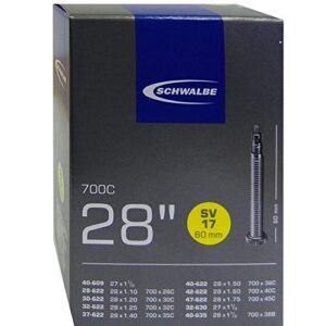 Schwalbe SV17EL Chambre à air 27X1 1/4 700X28C Valve Presta Noir 60 mm