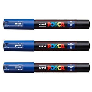 Posca Lot de 3 marqueurs PC-1M Uni-Ball (gamme complète de 22 couleurs disponibles)