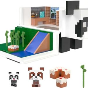 MINECRAFT MOB HEAD MMINIS PANDA PLAYHOUSE Playset