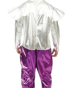 Alternative view of P'TIT CLOWN — Costume futuriste adulte argent L-XL