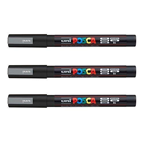 Posca - Marqueurs PC-3 M Uni-Ball - Gamme complète de 40 couleurs disponibles (Lot de 3)