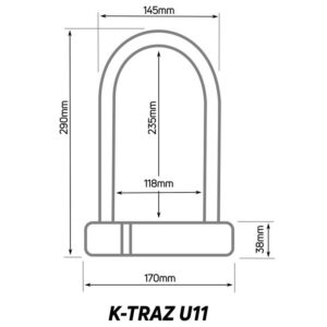 Alternative view of ZÉFAL K-Traz U11 — Antivol en U vélo/scooter