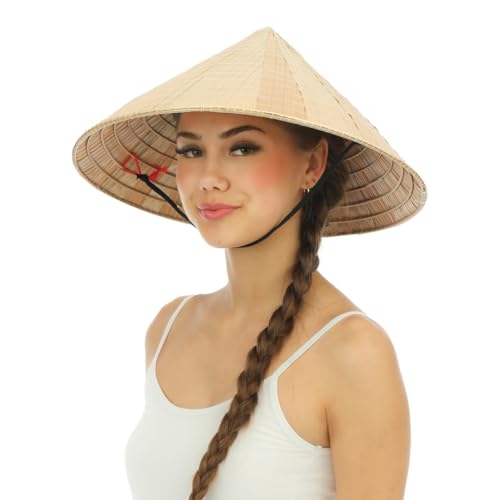 P'TIT CLOWN — Chapeau de Paille Vietnamien Adulte Beige – Image 2