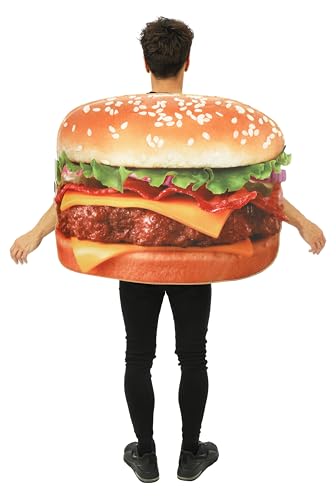 P'TIT CLOWN — Déguisement Hamburger Adulte Taille Unique – Image 2