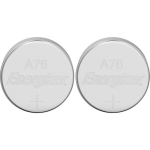 Energizer Alkaline - Pile LR44 (Lot de 2) - Bouton A76 Alcaline 1,5V - pour thermomètres, calculatrices, Montres, appareils médicaux - sans Mercure - Emballage sécurisé