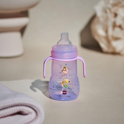 MAM — Biberon de transition 220 ml rose avec bec anti-fuite – Image 2