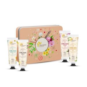 COFFRET MAINS PECHE EVASION FLORALE BIO - Coffret incluant 4 crèmes (ci-dessous)
