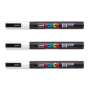 Posca - Marqueurs PC-3 M Uni-Ball - Gamme complète de 40 couleurs disponibles (Lot de 3)
