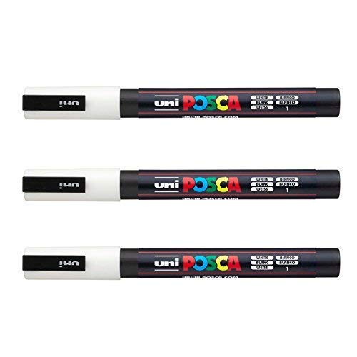 Posca - Marqueurs PC-3 M Uni-Ball - Gamme complète de 40 couleurs disponibles (Lot de 3)